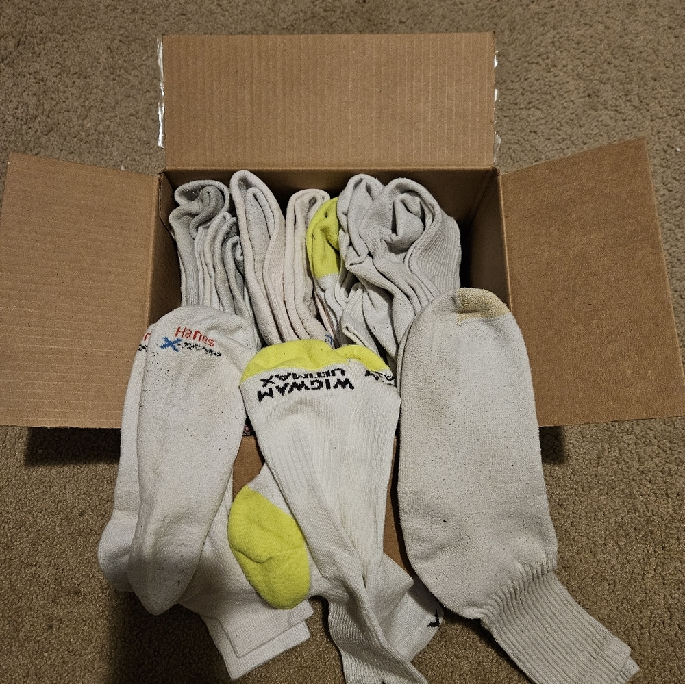 Box of men's socks